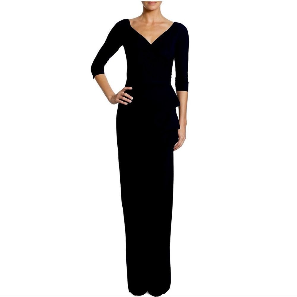 NWT Chiara Boni La Petite Robe Florien Ruched Gown Size 6